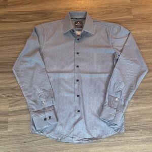 Ben Sherman Patterned Blue Dress Shirt